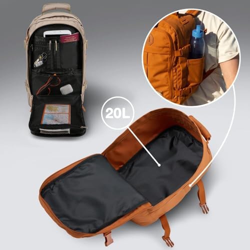 Cabin Max 40x20x25 Cabin Bags for Ryanair Underseat Hand Luggage - Travel Backpack - Carry On Bag - Underseat Cabin Bag with Compression Straps (Metz 20L Travel Bag 40 x 20 x 25 cm) - Image 5