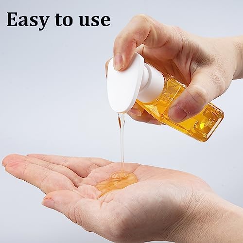 Travel Bottles Travel Accessories Toiletries 4 Pack 3.7oz/110ml Travel Shampoo and Conditioner Bottles Empty Plastic Pump Bottle Dispenser Travel Size Bottles (3labels &1blank) - Image 4