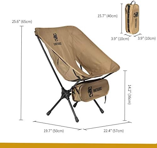 OneTigris PROMENADE Folding Camping Chair, 150kg Capacity Compact Outdoor Chair for Camping Hiking Garden Travel Beach Picnic Lightweight Backpacking - Image 3