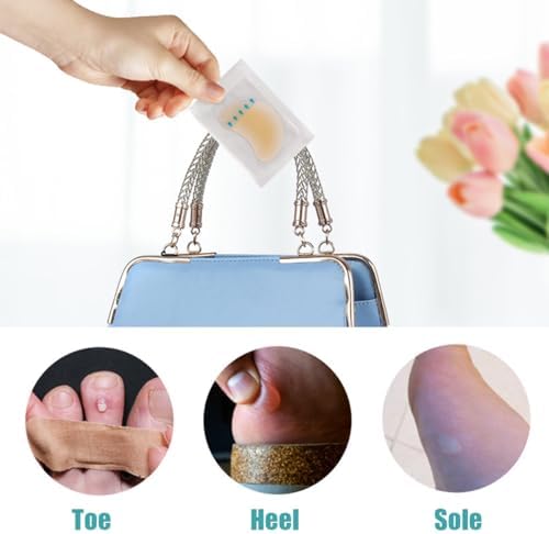 20 Pack Invisible Blister Plasters - Hydrocolloid Blister Cushion Gel, Waterproof for Heel & Skin, Faster Healing Wound - Image 7