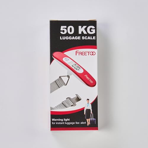 FREETOO Luggage Scale Portable Digital Weight Scale for Travel Suitcase Weigher with Tare Function 110 Lb/ 50Kg Capacity Red - Image 10