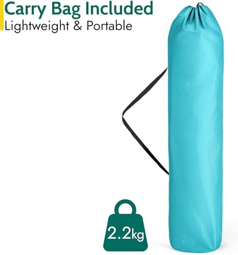Trail Low Folding Beach Chair, Lightweight Portable Deck Sun Lounger Seat, Camping Festival Picnic Garden, Padded Armrests, Anti Sink Feet, Carry Bag with Strap (Blue Stripe) - Image 7