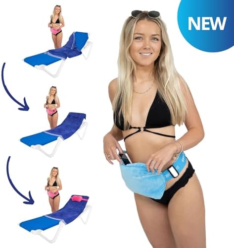 ITSA Towel Trapper | Memory Foam Travel & Beach Pillow | Sunlounger Towel Strap | Portable Pillow | Towel Gripper | Neck Support & Bum Bag (Hot Pink) - Image 9