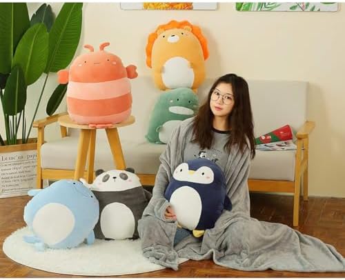 Panda Plush Pillow 16 Inch, Blanket in Cute Plush Pillow, Panda Stuffed Animal, Girls Boys Gifts for Birthday, Valentine, Christmas, Travel, Holiday - Image 4