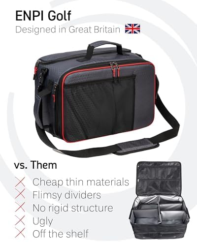 ENPI Golf Accessory Organiser and Travel Bag - Car Storage for Golf Accessories, Men's Golf Gear, Locker & Shoe Organiser - Ideal for Golf Enthusiasts and Gifts - Image 3