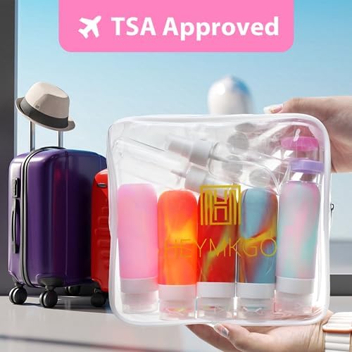 HEYMKGO Travel Bottles for Toiletries, 24 Pack Refillable Silicone Travel Containers Set, Leak-proof Squeezable Travel Toiletry Bottle Kit for Shampoo Conditioner Lotion Shower Gel - TSA Approved - Image 6