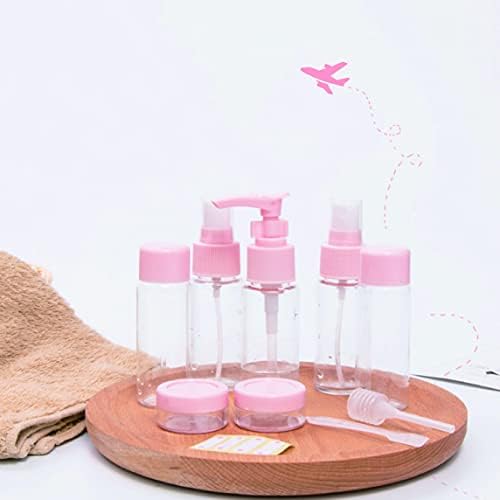 11 Piece Set Cosmetics Travel Bottle, Transparent Travel Toiletries Bottles Under 100ml, Including Spray, Sample Pots, Label Paper and Transparent Cosmetic Bag,Leak-Proof Accessories - Image 8