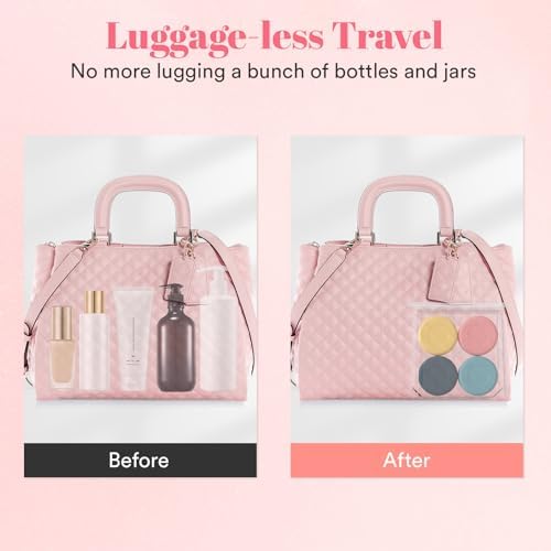 Travel Containers for Toiletries, Silicone Pots With Clear Bag, 40ml TSA Approved Leak-Proof Essentials for Cosmetic Face Body Hand Cream (4 Pack) - Image 6