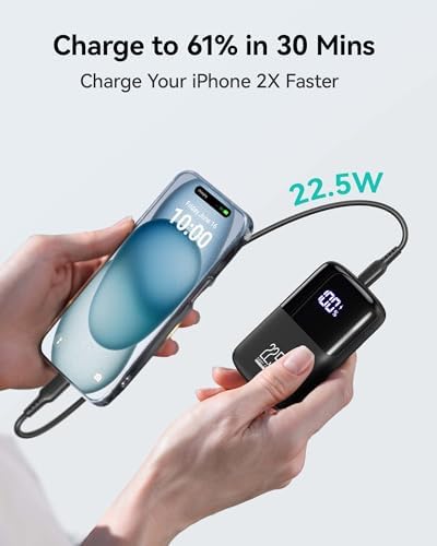 INIU Power Bank, 22.5W Fast Charging 10000mAh Battery Pack USB C Input & Output Portable Charger, PD3.0 QC4.0 Mini Portable Battery Bank for iPhone 16 15 14 13 Pro Max Mini Plus Samsung S22 S21 - Image 4