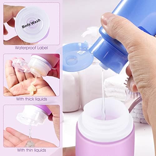 INSFIT Travel Bottles for Toiletries, 90ml Travel Containers for Toiletries Leakproof BPA Free CAA Approved Squeezable Silicone Tubes Travel Accessories with Labels Purple - Image 5