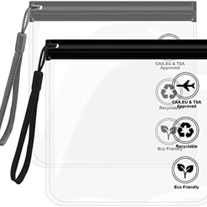 Clear Travel Toiletry Bags, Airport Security Liquids Bags for Toiletries 20x20cm TSA Approved,Travel Accessories Makeup Holiday Essentials Luggage for Men Women