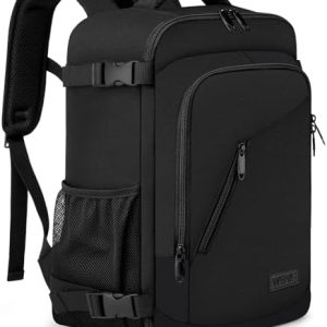 Cabin Bags 40x20x25 for Ryanair Underseat 20L Small Travel Hand Luggage Backpack Carry-ons Bag Cabin Size for Airplanes Flight Bag Travel Rucksack Fit 14 Inch Laptop with USB Charging Port-Black