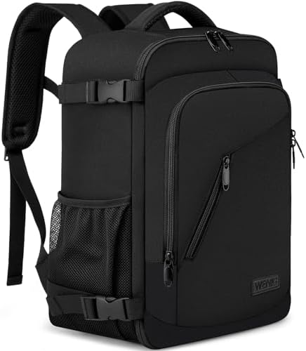 Cabin Bags 40x20x25 for Ryanair Underseat 20L Small Travel Hand Luggage Backpack Carry-ons Bag Cabin Size for Airplanes Flight Bag Travel Rucksack Fit 14 Inch Laptop with USB Charging Port-Black