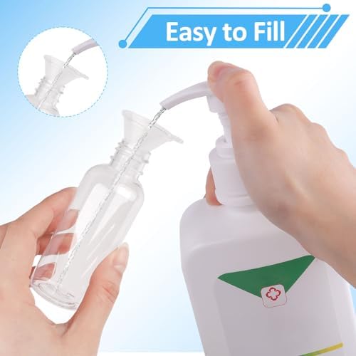 Travel Bottles, 60ml Empty Refillable, 10pcs Clear Containers with 2 Funnels and Colorful Labels, Reusable Plastic Bottles for Shampoo, Lotions, Cosmetics - Image 5