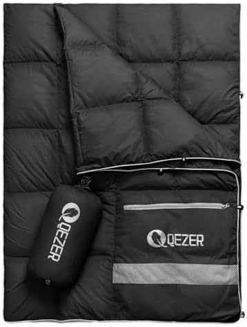 Down Camping Blanket,Ultralight and Warmer Blanket for Camping, Hiking, Hammocks,Travel, Indoors,Outdoor,Cars,Camper Van with 2 kinds of style for storage,can be used as square pillow or quilt