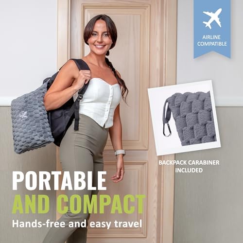 BOACAY Packable Travel Blanket for Airplane, Car - Compact Office Blanket - Portable Pillow for Adults, Kids with Case, Luggage Sleeve, Backpack Clip - Image 3