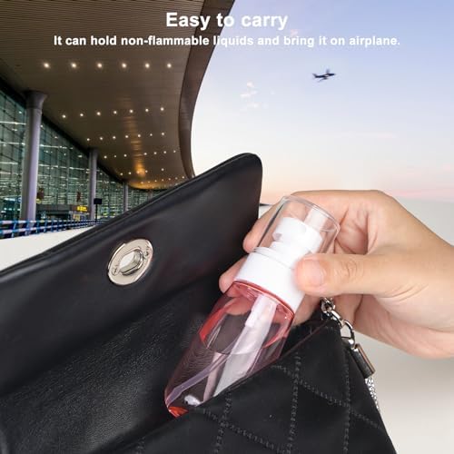 Small Spray Bottle, Travel Spray Bottle 2 Pack, Fine Mist Spray Bottle for Essential Oils, Refillable Travel Containers Plastic Hair Spray Bottle Sprayer for Perfume Skincare Makeup Lotion (2oz 60ml) - Image 6