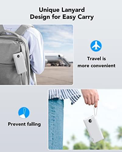 VRURC 10000mAh Power Bank With Built in Cables,USB C Battery Pack Portable Charger with 5 Outputs 2 Inputs Powerbank LED Display compatible with iPhone 14 13 12 Samsung S21 S20 Xiaomi iPad - Image 7