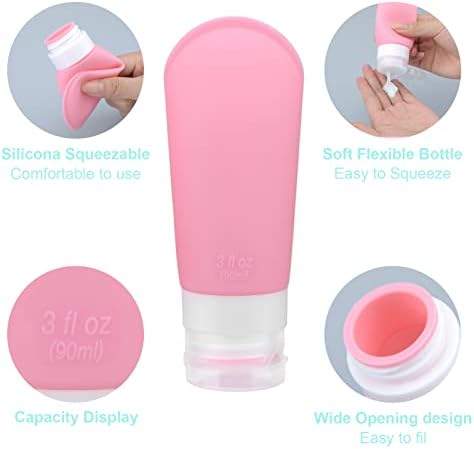 16 Pack Travel Bottles for Toiletries,Etopgo Leak Proof Refillable Silicone Travel Containers Squeezable Trip Accessories for Shampoo Conditioner Lotion Body Wash - Image 3