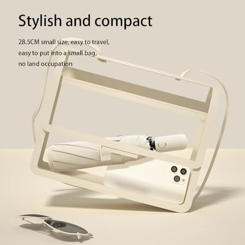 Compact Travel Folding Umbrella Automatic Open/Close Handle Coating Layer Fabric Blocking/Anti UPF 50 UV Protection 99.9% Portable Golf Umbrella/Lightweight Small Backpack/Rain Sun/Men Women Kids - Image 4
