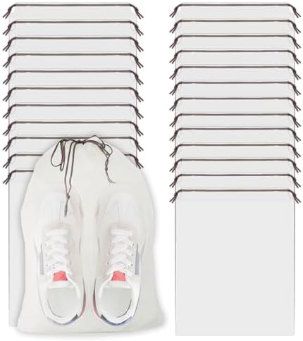 26 Pcs Shoe Bags Storage Bags 11.8in X 15.7in Transparent Shoe Bags with Rope Dust Proof Bag Underwear Bag Travel Storage Bag for Travel Men and Women