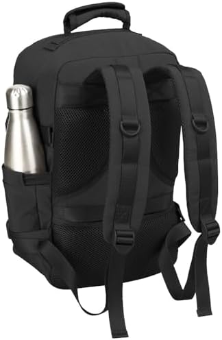 Cabin Max Travel Bag, for Ryanair Cabin Bags 40x20x25 Underseat, Carry-ons, Travel Backpack, Maximise Hand Luggage - Side Compression Straps - Anti-Theft Pocket -Metz 20L Vintage Black 40 x 20 x 25 cm - Image 2