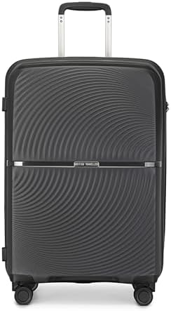 British traveller Hartschale Koffer Trolley PP Handgepäck Reisekoffer mit 4 Spinnerräder Rollkoffer TSA-Schloß Teleskopgriff Suitcase