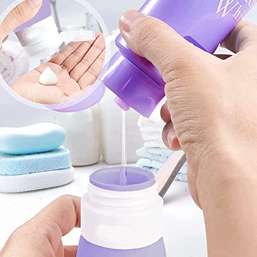14 Pack Travel Bottles Set for Toiletries, Silicone Travel Containers 90ml Leak Proof Refillable Travel Accessories for Shampoos, Conditioner and Lotion - Image 3