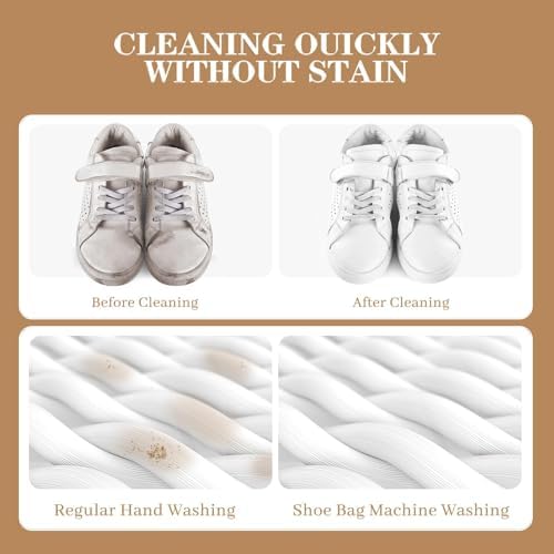 Shoe washing machine bag neaker Cleaning shoe dryer Laundry shoe bag ,Reusable,Shoe washing bag for washing machine and dryer (Light gray 1PCS) - Image 2