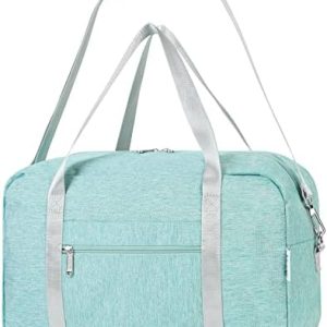for Ryanair Cabin Bag 40X20X25 Underseat Foldable Travel Duffel Bag Holdall Tote Overnight Weekend Carry on Luggage for Women and Men 20L (Mint Green)