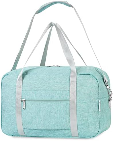 for Ryanair Cabin Bag 40X20X25 Underseat Foldable Travel Duffel Bag Holdall Tote Overnight Weekend Carry on Luggage for Women and Men 20L (Mint Green)