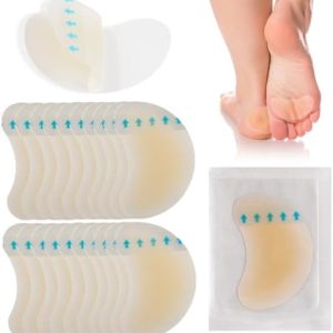 20 Pack Invisible Blister Plasters - Hydrocolloid Blister Cushion Gel, Waterproof for Heel & Skin, Faster Healing Wound