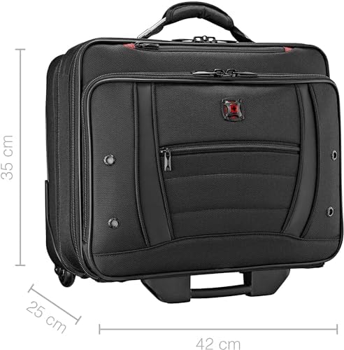 Wenger Synergy Wheeled Laptop case, for Men and Women, Business Trolley case, 15.6-inch Notebook, 24 L, Organizer, Office or Travel, Black, 612476 - Image 2