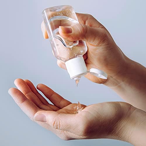 BELLE VOUS 20 Pack Clear Plastic Flip Cap Refillable Bottles - 60ml Liquid Containers - Reusable Empty Squeeze Cosmetic Bottles for Travel, Toner, Lotion, Conditioner, Toiletries, Shampoo, and More - Image 5