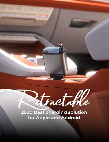 LISEN Retractable Car Charger Adapter 69W Cigarette Lighter USB Car Charger USB C Car Phone Charger Travel Holiday Essentials Car Accessories Gifts for Women Men 12V USB Socket for iPhone 16 15 14 13 - Image 2