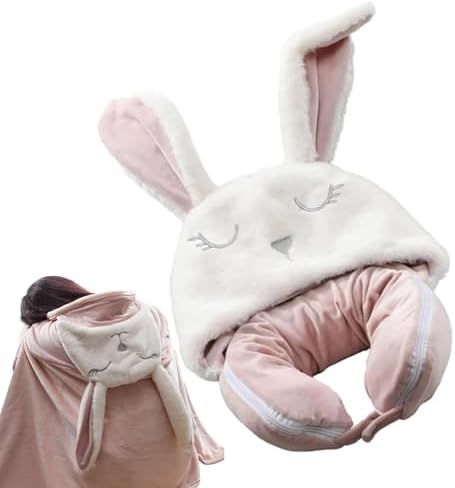 Travel Neck Pillow Blanket Set – 2 In 1 Travel Head Pillow And Blanket | Comfortable Travel Pillow With Hood For Airplane, Long Flights, Road Trips | Soft Flannel Blanket And Pillow Combo - Image 7