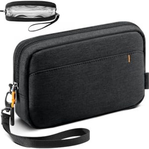 Inateck Electronics Organizer, Water-Resistant Travel Organizer, Multi-Purpose Accessory Bag, Compatible with Mouse, Cables, Mobile Power, USB Flash Drive, Black