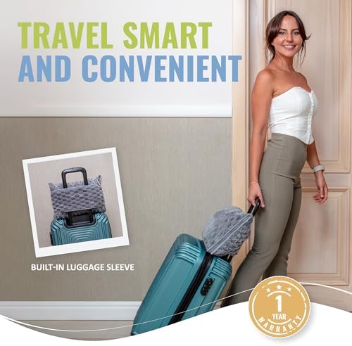 BOACAY Packable Travel Blanket for Airplane, Car - Compact Office Blanket - Portable Pillow for Adults, Kids with Case, Luggage Sleeve, Backpack Clip - Image 4