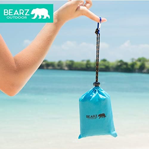 Travel Blanket - Pocket Sized Beach Blanket Camping Blanket, Waterproof Picnic Blanket, Sandproof Beach Mat - Camping Gadgets & Festival Hiking Accessories - Image 3