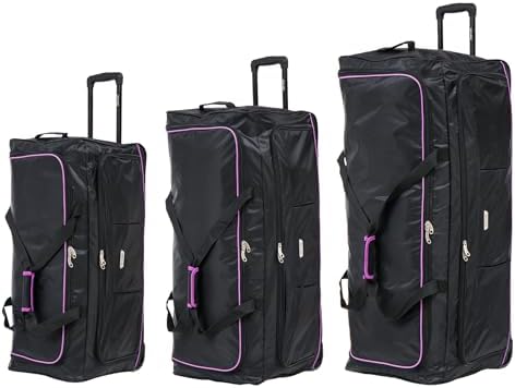 Skylark 32" Large Suitcase Lightweight Wheeled Duffle Bag Holdall Luggage Travel Bag 2.8kg 120L Black - Image 2