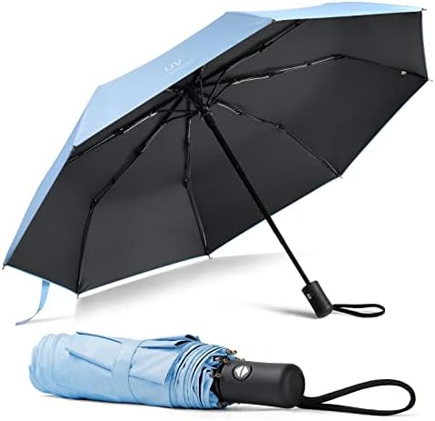 Vicloon Automatic Umbrella Windproof, Compact Travel Folding Umbrellas, UV Blocked Umbrella, Portable Umbrellas Compact Foldable Lightweight Design and High Wind Resistance