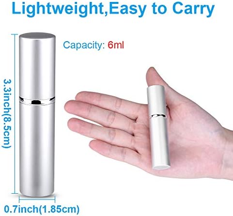 Travel Perfume Atomiser Bottle Refillable, 3 Pcs 6ML Leak Proof Aftershave Atomiser Spray Bottle Refillable Small Perfume Refill Bottle Travel Essentials Mini Perfume Decanter - Image 2