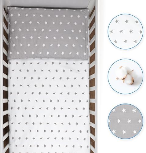 2 Piece Baby Children Quilt Duvet & Pillow Set 120x90 cm to fit Toddler Cot Bed (Big Stars) - Image 3