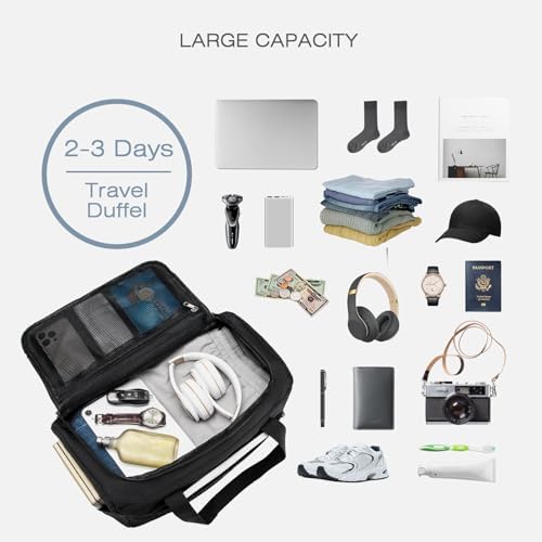 SPAHER Cabin Bag 40x30x20 Wizzair Travel Duffle Bag Waterproof Under-seat Cabin Bag Lightweight Holdall Suitcase Handbag Tactical Moll Shoulder Bag Oxford Carry on Luggage Overnight Women Men 25L - Image 5