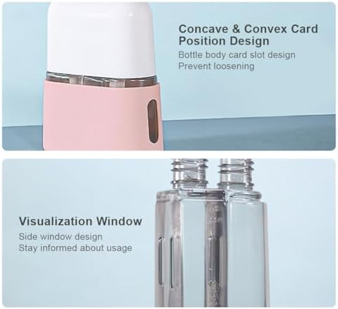 Flintronic 4-1 Transparent Travel Bottles, 50ml Refillable Travel Bottles, Travel Bottles Set For Toiletries Shampoo Cosmetic Liquid, Spray Bottles*2, Pump Bottles*2, Labels*1, Box*1 - Image 3