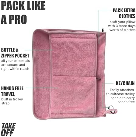 Take OFF Luggage Travel Pillow Blanket Black - Image 3