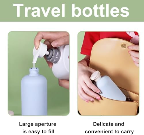 3 Pcs 200ml Plastic Bottles, Travel Bottles, Travel Bottles For Toiletries, With Bag, Refillable Travel Container, With Flip Cover, Suitable For Hair Conditioner, Lotion - Image 4