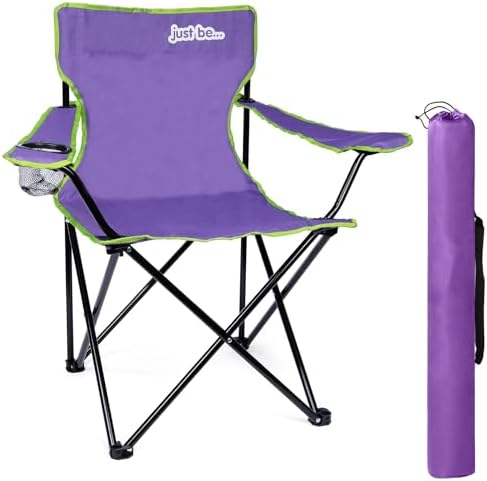just be... Folding Camping Chair for Adults and for Kids Lightweight Foldable Chair Suitable for Outdoors. Chairs for the Beach, Lawn, Camp, Fishing Trip and Garden