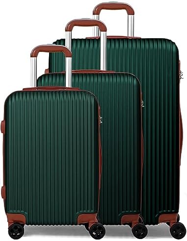 Medium Luggage | Durable Suitcases | Lightweight & Secure with Combination Lock | Smooth 4 Dual Spinner Wheels | Ideal Travel Bag & Luggage Sets (Dark Green, Medium 24'') - Image 7
