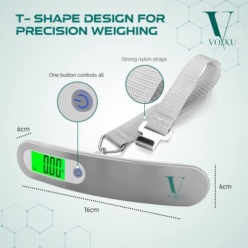 Precise Digital Luggage Scale with 110lb/50Kg Capacity – Portable Suitcase Weighing Scales | Accurate Luggage Scales for Suitcases | Heavy Duty Weighing Scales for Luggage | Travel Accessories - Image 2